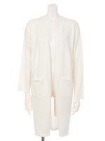 レーヨンロングカーディガン/ネイビー