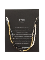 【AZUL by moussy】カラービーズ2連アンクレット(CARD)/柄BLU