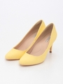 【ストレスフリー】アーモンドトゥプレーンパンプス/YELLOW