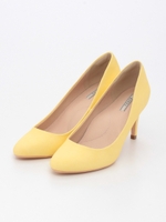 【ストレスフリー】アーモンドトゥプレーンパンプス/YELLOW