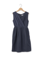 シャドーチェックワンピース/イエロー(032)