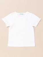 袖フリル付き半袖Tシャツ/チャコール