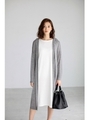 【デオドラント】【AZUL by moussy】デオドラントスラブフーディマキシ長袖ガウン/柄GRY