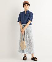 スラブジョーゼット花柄スカーチョ