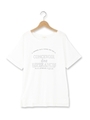 プリントドロップショルダーTシャツ/ダークオリーブ(029)