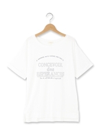 プリントドロップショルダーTシャツ/ダークオリーブ(029)