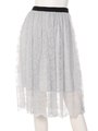 レースミドル丈スカート/オフホワイト