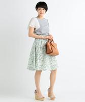 花柄タックスカート