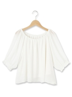 オフショルダーシフォンブラウス/オフホワイト(303)