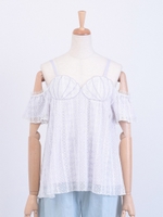 マーメイドシェルブラウス/ネイビー