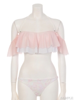 [shorekulani]フラワーオフショルビキニ/ピンク