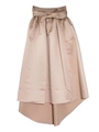 satin asymmetry skirt/khaki