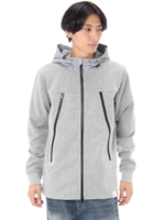 【AZUL by moussy】ポンチロングZIPスタンドパーカー/T.GRY