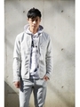 【AZUL by moussy】合皮シングルライダース/WHT