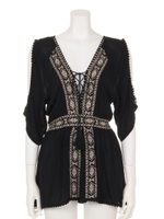 【anap mimpi】エスニックデザイントップス/BK