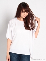 サイドスリットルーズトップス/ホワイト