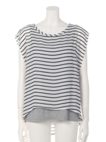 シフォン×カットレイヤードTBL/ネイビー1