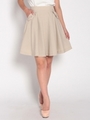 シャンブレースカート/ベージュ