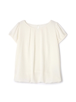 ジョーゼット×天竺ブラウス/ホワイト(031)