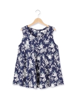 トロピカルノースリーブシャツ/ネイビー(893)