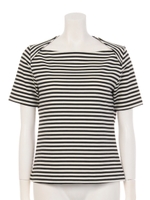 ベーシックポンチボーダー半袖TOPS/ライトミックス