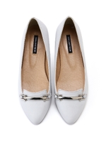 メタルビットヒールフラットシューズ/イエロー(060)