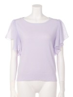 ラッフルスリーブBackレースPO/パウダーブルー