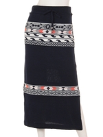 波柄ジャガードマキシSK/GRY