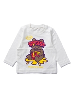 L/S TEE SCATERBRAIN BEAR (12M〜3T) /ホワイト