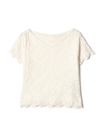 STRETCH LACE CUT-SEW/ホワイト(030)