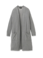 [L]シアーレーヨンロングカーディガン/ライトグレー(011)