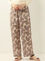 ne Quittez pas ペイズリー パンツ / ヌキテパ / ワイドパンツ/Red