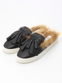【ME AND HER】ランダムタッセルスリッパスニーカー/BLACK
