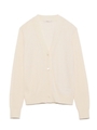 【emmi atelier】リブカーディガン/WHT
