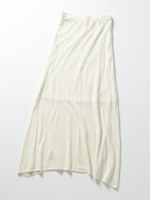 カシミヤ混ニットマキシスカート/ホワイト