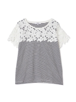 ケミカルレース×天竺カットソー/ホワイト(032)