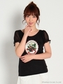 ストロベリープリントTシャツ/ブラック