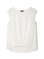 タックギャザーカットソー/ホワイト(030)