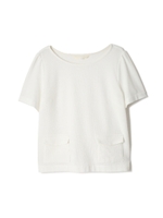 パールニットポケット付カットソー/ホワイト(030)