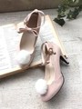 ファームゥムゥリボンパンプス/ピンク