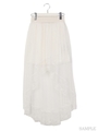フィッシュテールチュールスカート/ホワイト