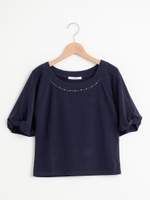 ボリュームねじり袖プルオーバー/オフ