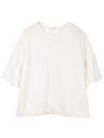 ラッフルスリーブブラウス/ブラック