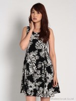 花柄ワンピ/ホワイト