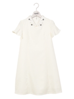 衿ビジュAラインワンピ/ホワイト