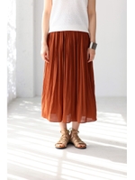 【AZUL by moussy】Peジョーゼットプリーツマキシスカート/BRN