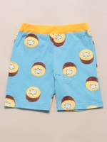 キウイプリント4分丈パンツ/サックス