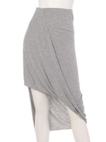 ギャザー変形スカート/Light Gray