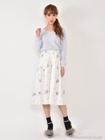 サテンフラワーガウチョ/ライトブルー