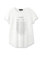 テールカットスムースロゴTシャツ/ホワイト(002)